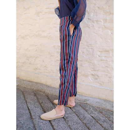 AYAKA Carly Navy Blue Stripes Pant