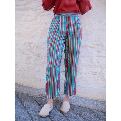 AYAKA Carly Teal Stripes Pant
