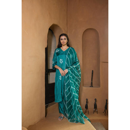 AYAKA Scalloped Leheriya Dupatta