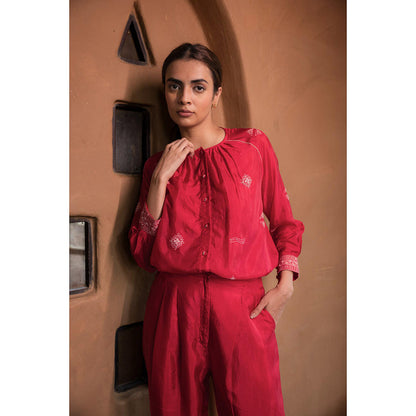 AYAKA Dale Red Front Open Top