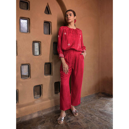 AYAKA Dale Red Front Open Top