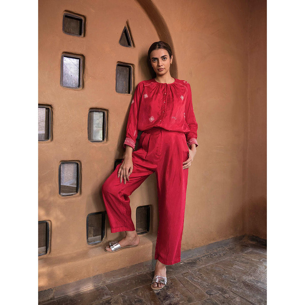 AYAKA Dale Red Front Open Top