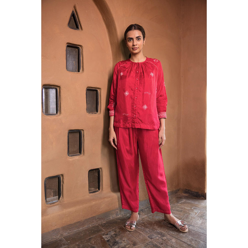 AYAKA Dale Red Front Open Top