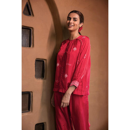 AYAKA Dale Red Front Open Top