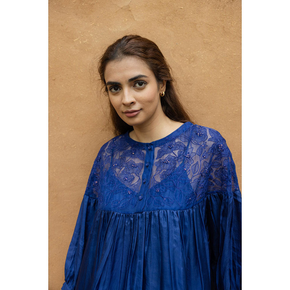 AYAKA Polly Blue Hand Embordered Top (Set of 2)