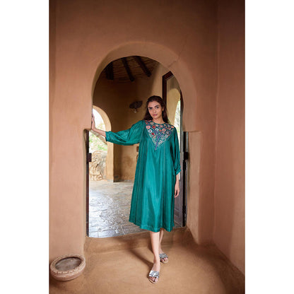 AYAKA Julian Green Embroidered Panel Dress (Set of 2)