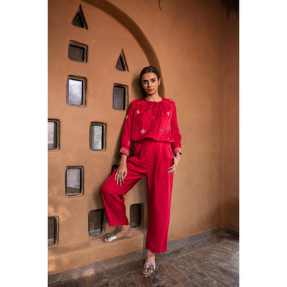 AYAKA Cole Red Trousers