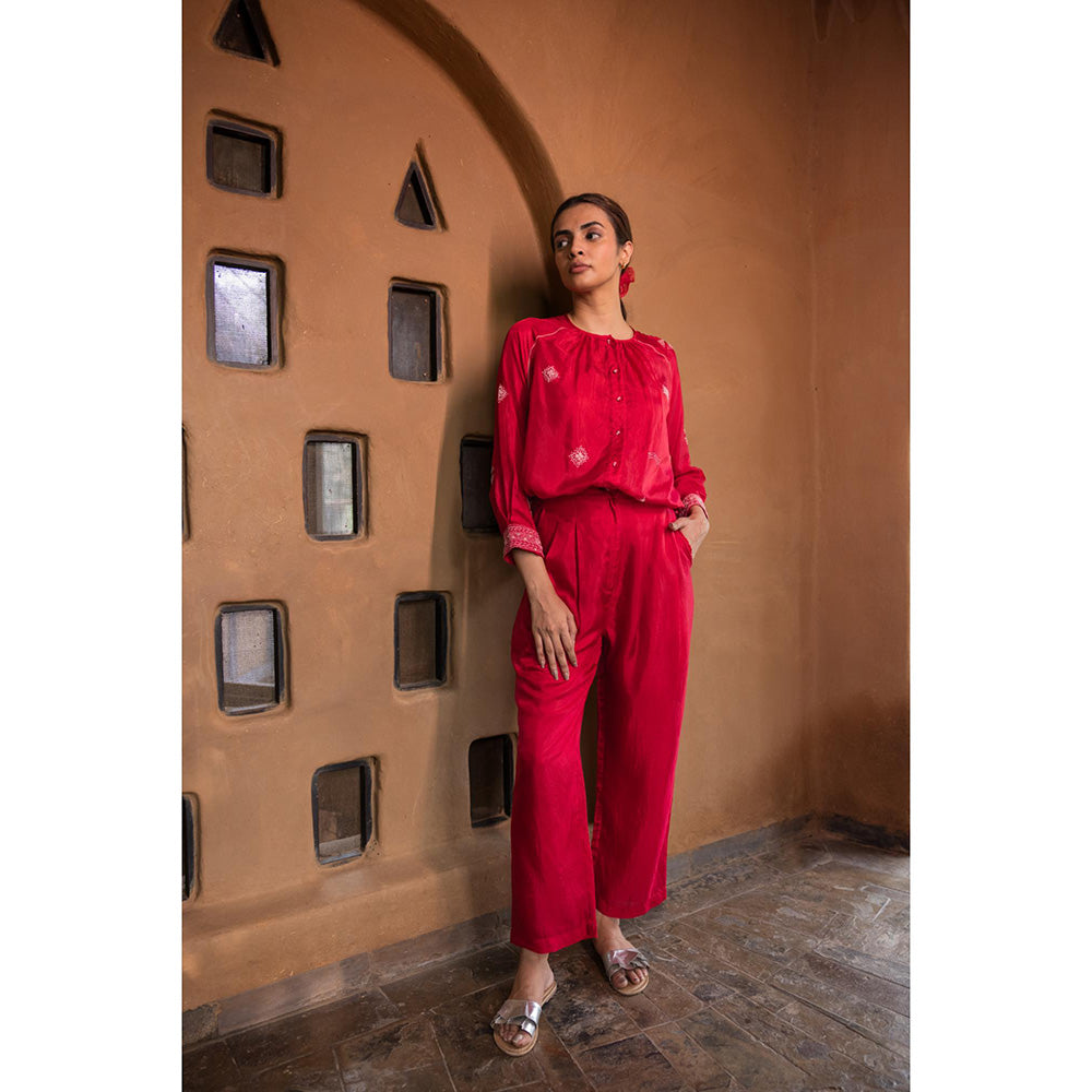 AYAKA Cole Red Trousers