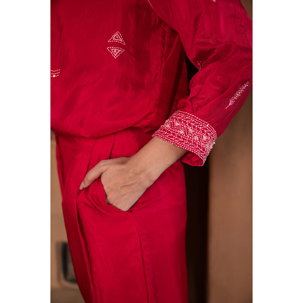 AYAKA Cole Red Trousers