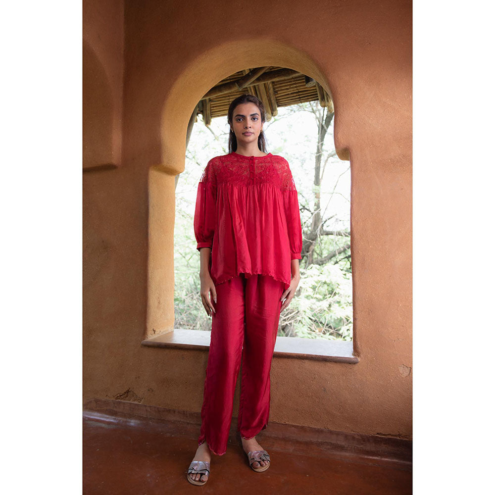 AYAKA Carly Red Trousers