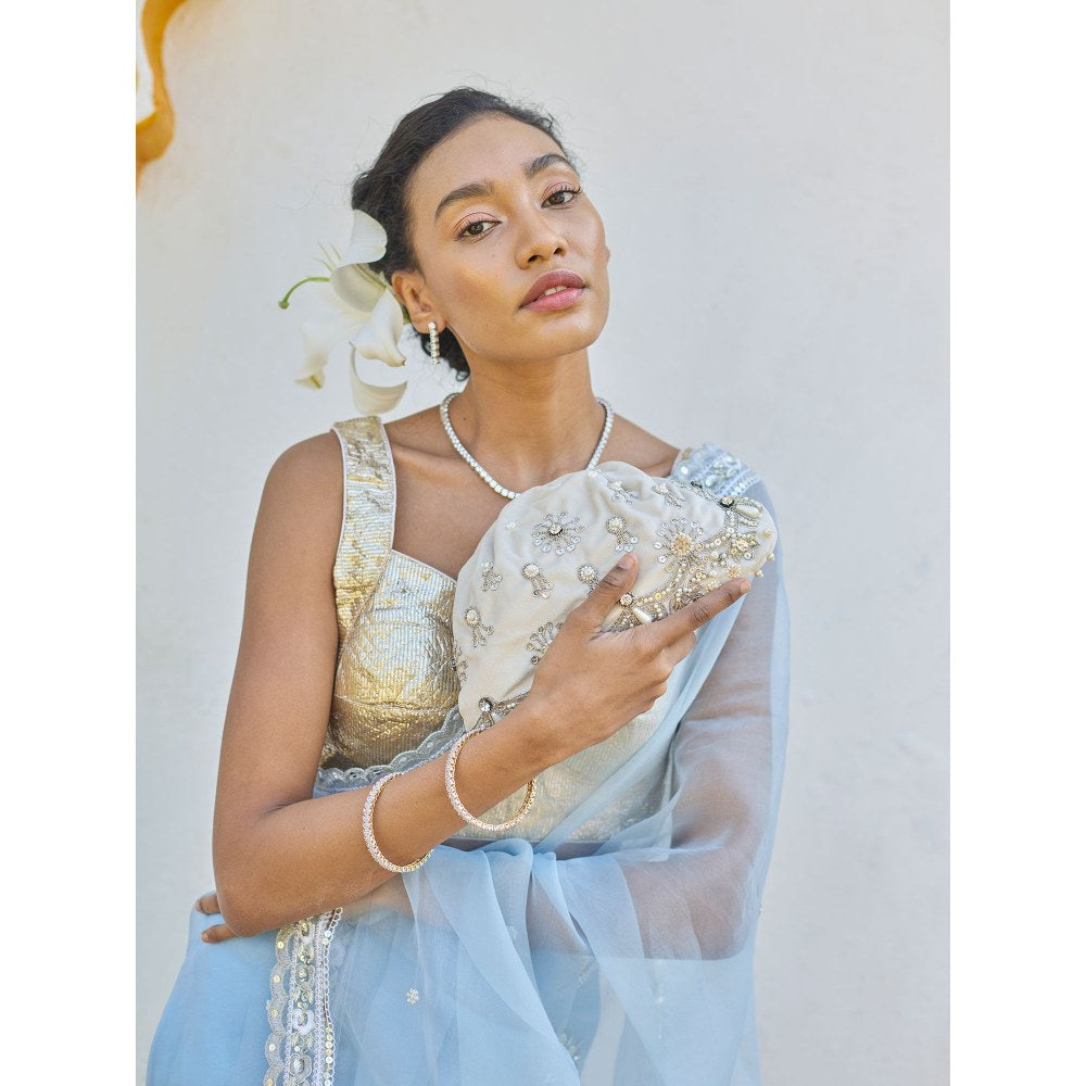 AYE VI La Fleur Ruched Clutch