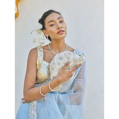 AYE VI La Fleur Ruched Clutch