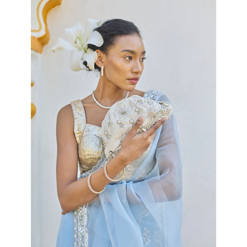 AYE VI La Fleur Ruched Clutch
