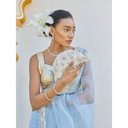 AYE VI La Fleur Ruched Clutch