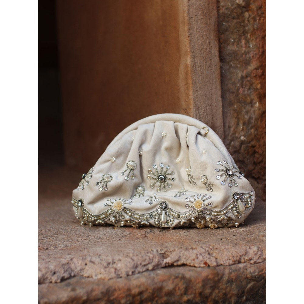 AYE VI La Fleur Ruched Clutch