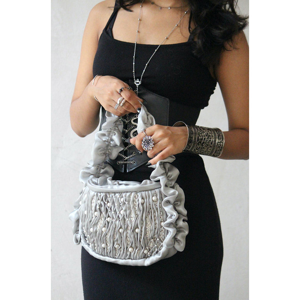 AYE VI Celestial Frost Sculpted Arm Bag