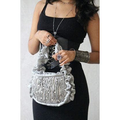 AYE VI Celestial Frost Sculpted Arm Bag