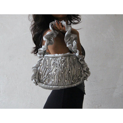 AYE VI Celestial Frost Sculpted Arm Bag
