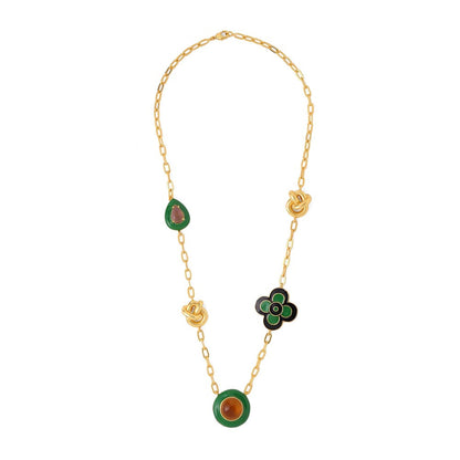 AZGA La Mer Necklace - Fern & Black