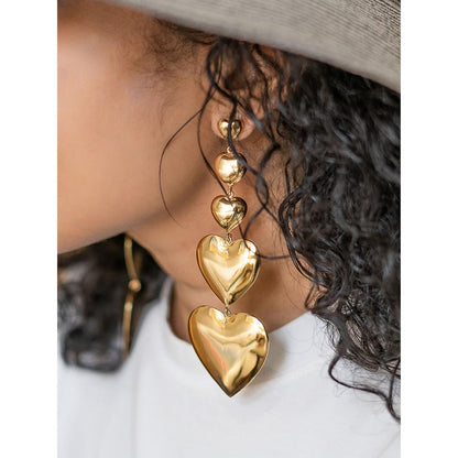 AZGA Dangling Hearts Earrings