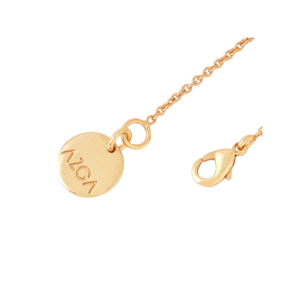 AZGA White Oona Floral Necklace - Blue