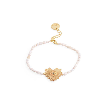AZGA Heart Chakra Pearl Bracelet