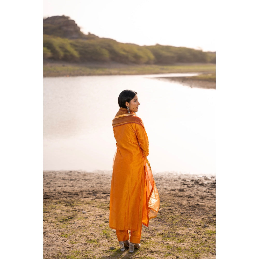 Bannhi by Priyanka Rathore Jashn Mustard Suit (Set of 3)