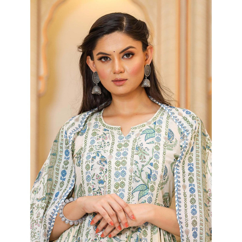 Bannhi by Priyanka Rathore Aarya Hand Block Printed Suit (Set of 3)