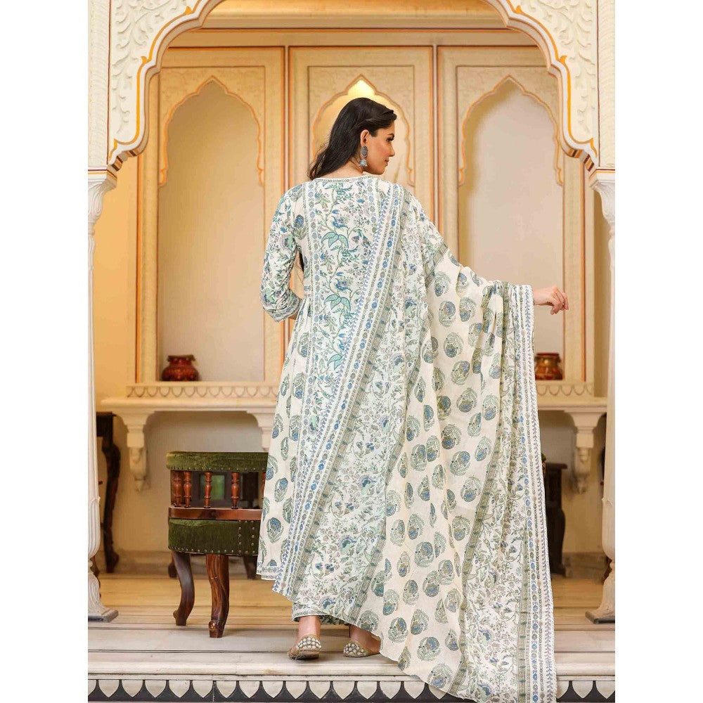 Bannhi by Priyanka Rathore Aarya Hand Block Printed Suit (Set of 3)