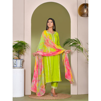 Bannhi by Priyanka Rathore Sirat Gota Patti Suit (Set of 3)