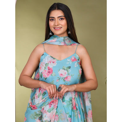 Bannhi by Priyanka Rathore Gulzari Printed Anarkali (Set of 3)