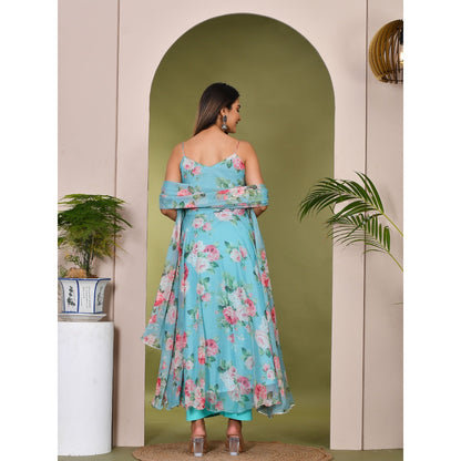 Bannhi by Priyanka Rathore Gulzari Printed Anarkali (Set of 3)
