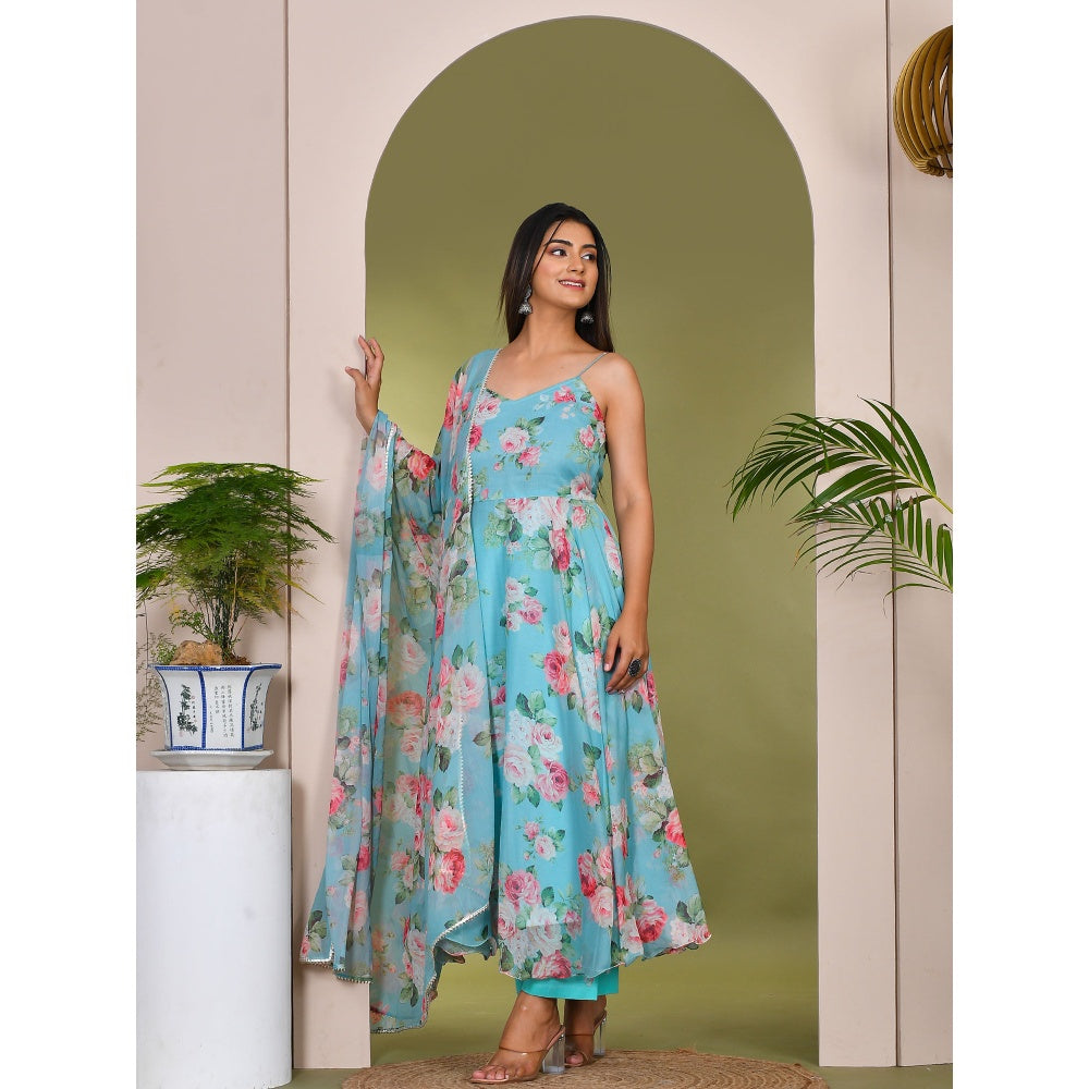 Bannhi by Priyanka Rathore Gulzari Printed Anarkali (Set of 3)