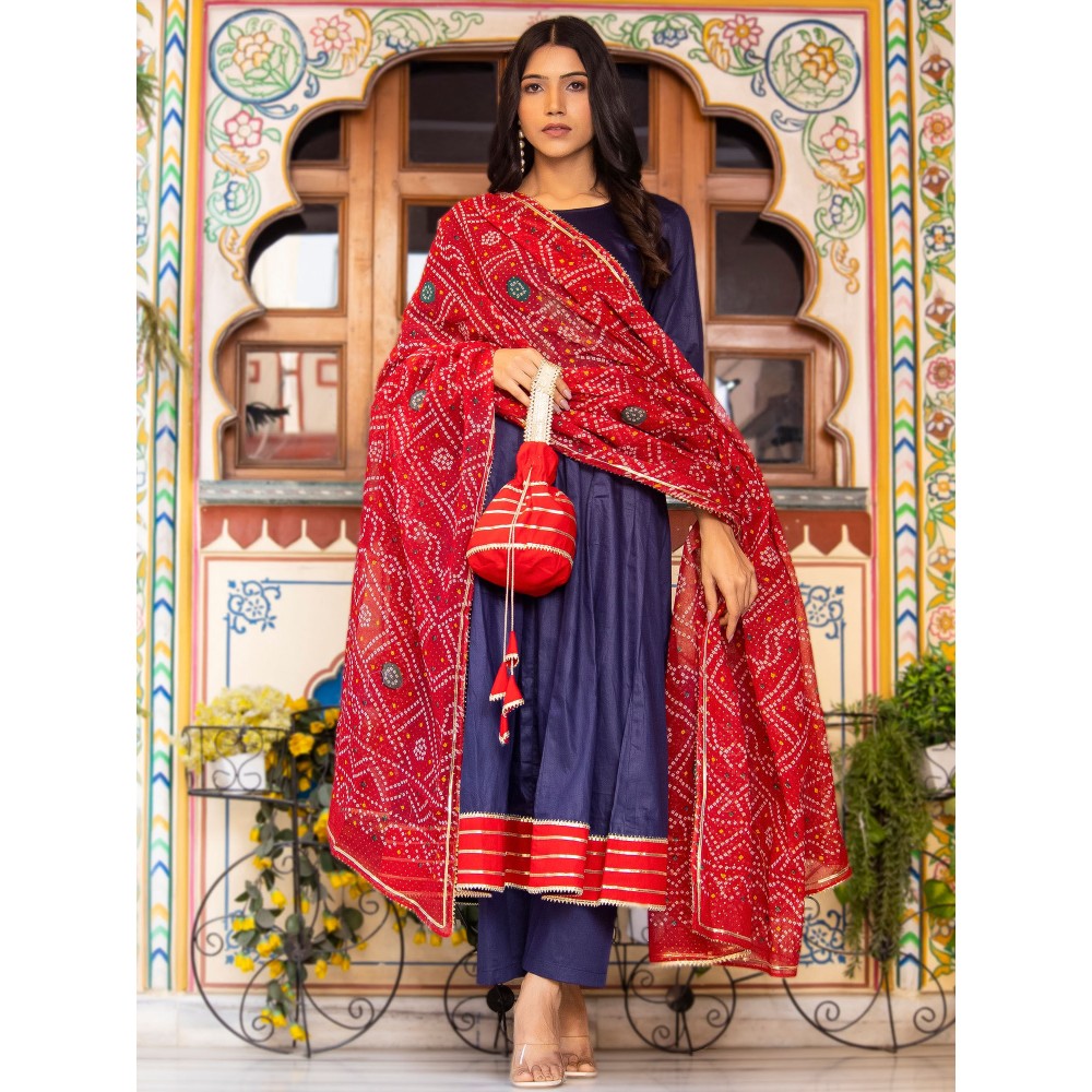 Bannhi by Priyanka Rathore Sada Bahar Anarkali Suit (Set of 4)