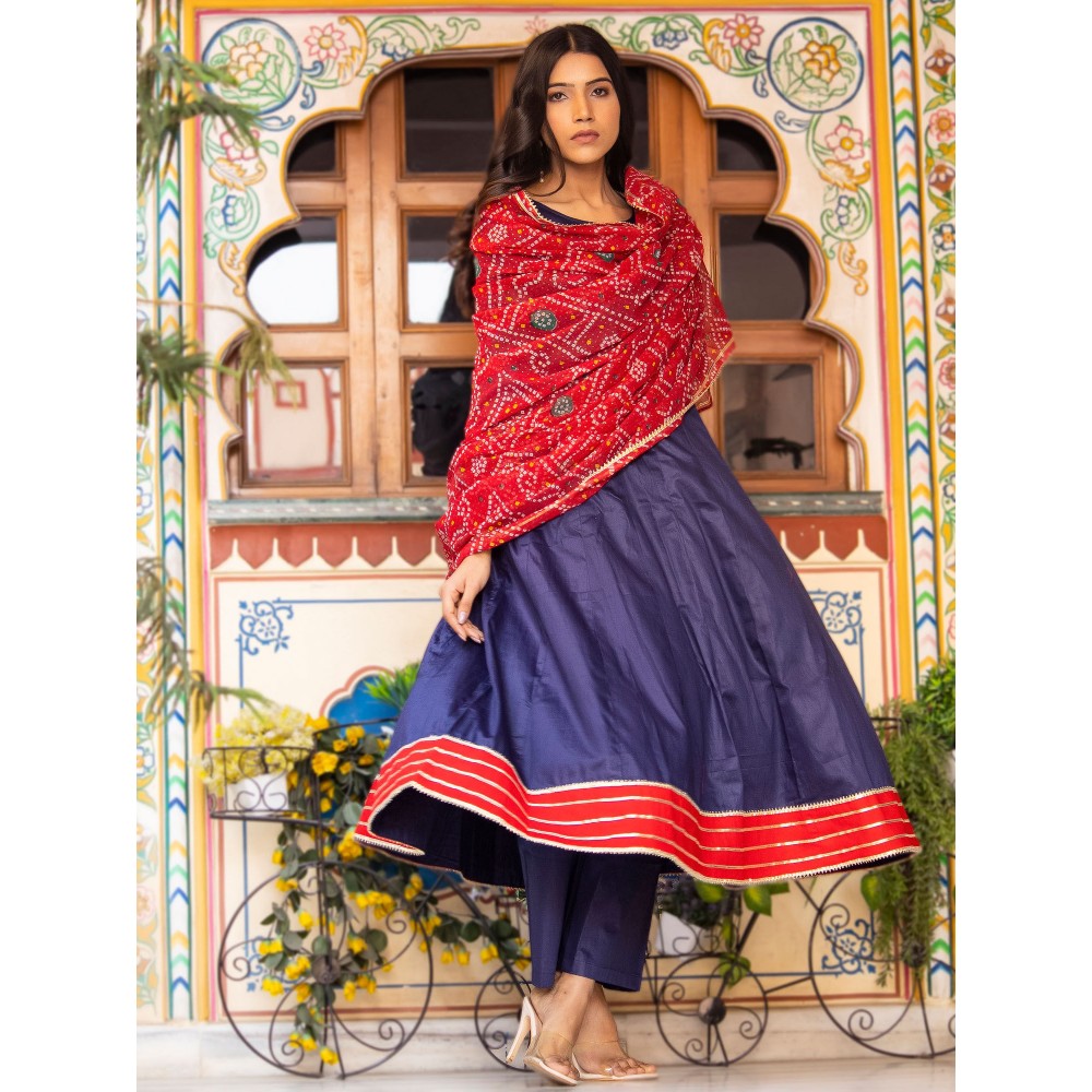 Bannhi by Priyanka Rathore Sada Bahar Anarkali Suit (Set of 4)
