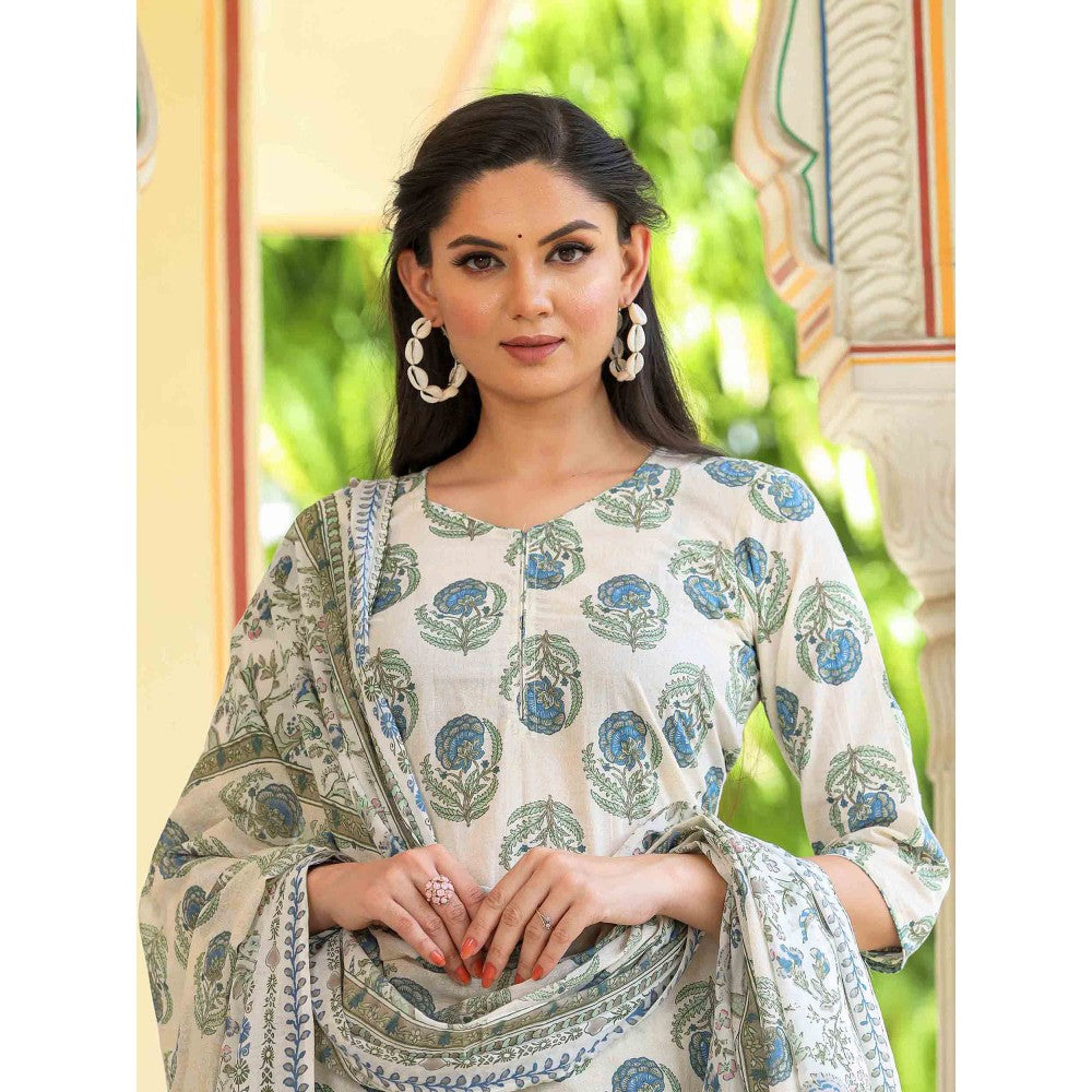 Bannhi by Priyanka Rathore Vaishnavi Cotton Sharara (Set of 3)