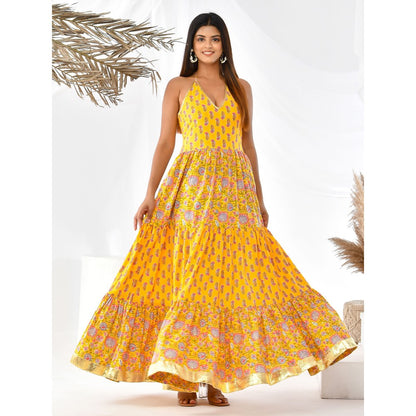 Bannhi by Priyanka Rathore Sunny Bloom Yellow Dress