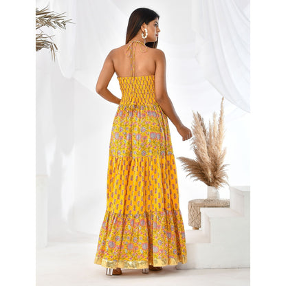 Bannhi by Priyanka Rathore Sunny Bloom Yellow Dress