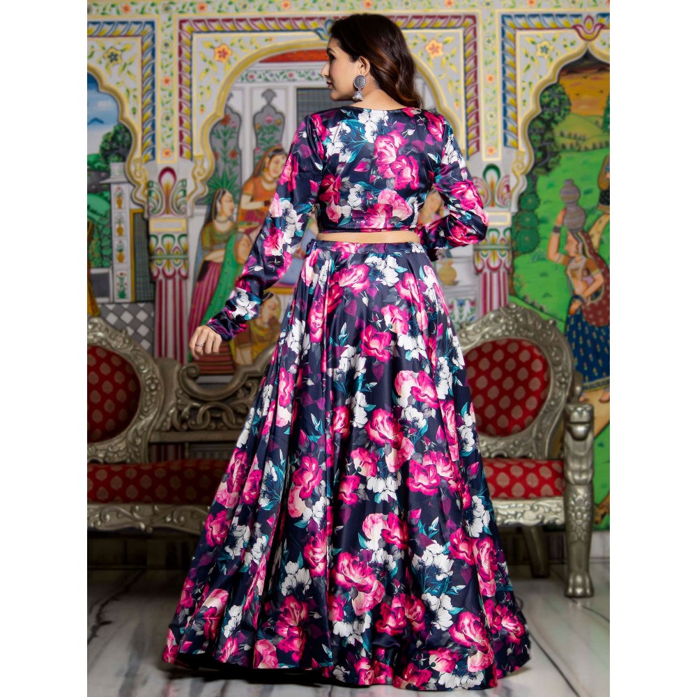 Bannhi by Priyanka Rathore Raat Rani Lehenga (Set of 3)