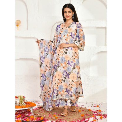 Bannhi by Priyanka Rathore Kapila Multi-Color Chanderi Kurta (Set of 3)