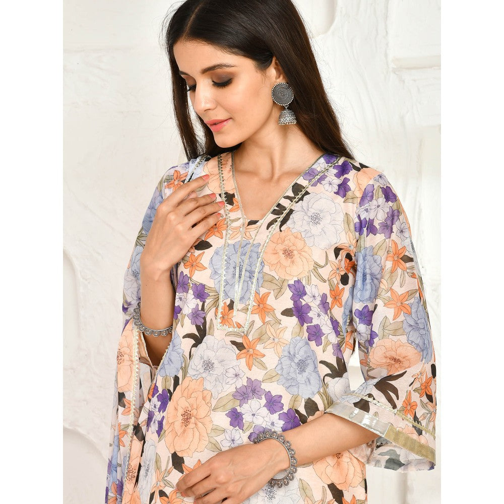 Bannhi by Priyanka Rathore Kapila Multi-Color Chanderi Kurta (Set of 3)