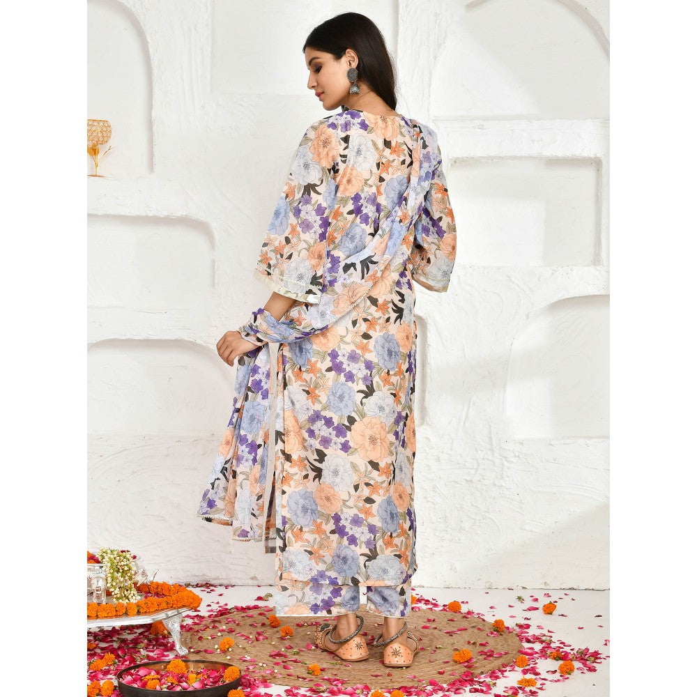 Bannhi by Priyanka Rathore Kapila Multi-Color Chanderi Kurta (Set of 3)