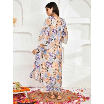 Bannhi by Priyanka Rathore Kapila Multi-Color Chanderi Kurta (Set of 3)