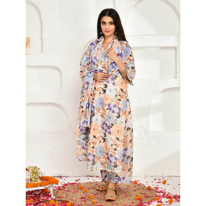 Bannhi by Priyanka Rathore Kapila Multi-Color Chanderi Kurta (Set of 3)