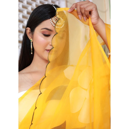 Bannhi by Priyanka Rathore Surely Hand Painted Saree without Blouse