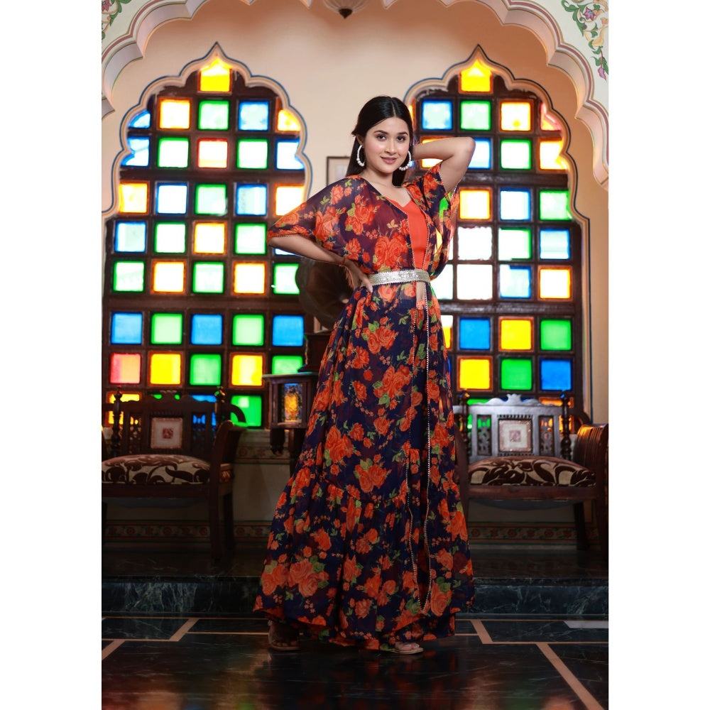Bannhi by Priyanka Rathore Alaina Chiffon Sharara (Set of 4)
