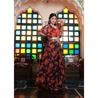 Bannhi by Priyanka Rathore Alaina Chiffon Sharara (Set of 4)