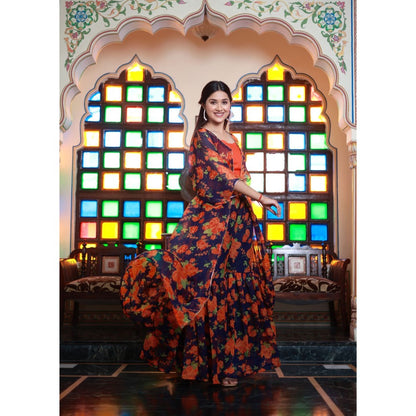 Bannhi by Priyanka Rathore Alaina Chiffon Sharara (Set of 4)
