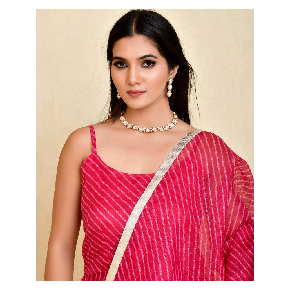 Bannhi Pink Ratna Anarkali Dress with Dupatta