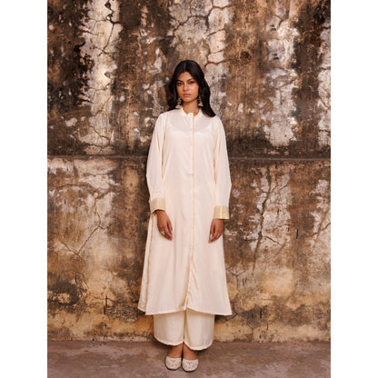 Bannhi Ivory Crepe Co-Ord Set